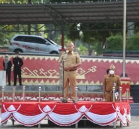 Bupati Nanang Pimpin Apel Perdana Pasca Lebaran