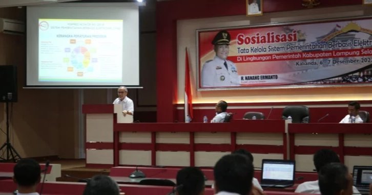 Dinas Kominfo Lampung Selatan Gelar Sosialisasi Tata Kelola SPBE