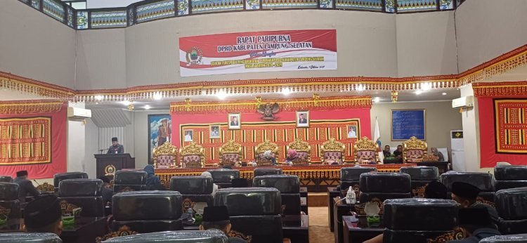 DPRD Lamsel Rapat Paripurna Penetapan Usulan Pimpinan